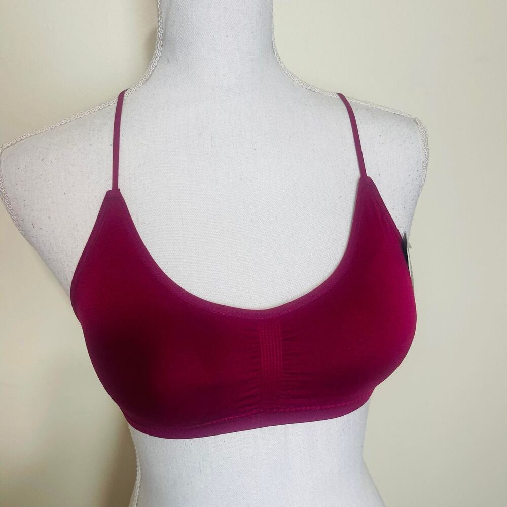 Youmita Bra For Women's Cross Back, Burgandy Free Size (Fits Small-Large) PADDED - Picture 4 of 6